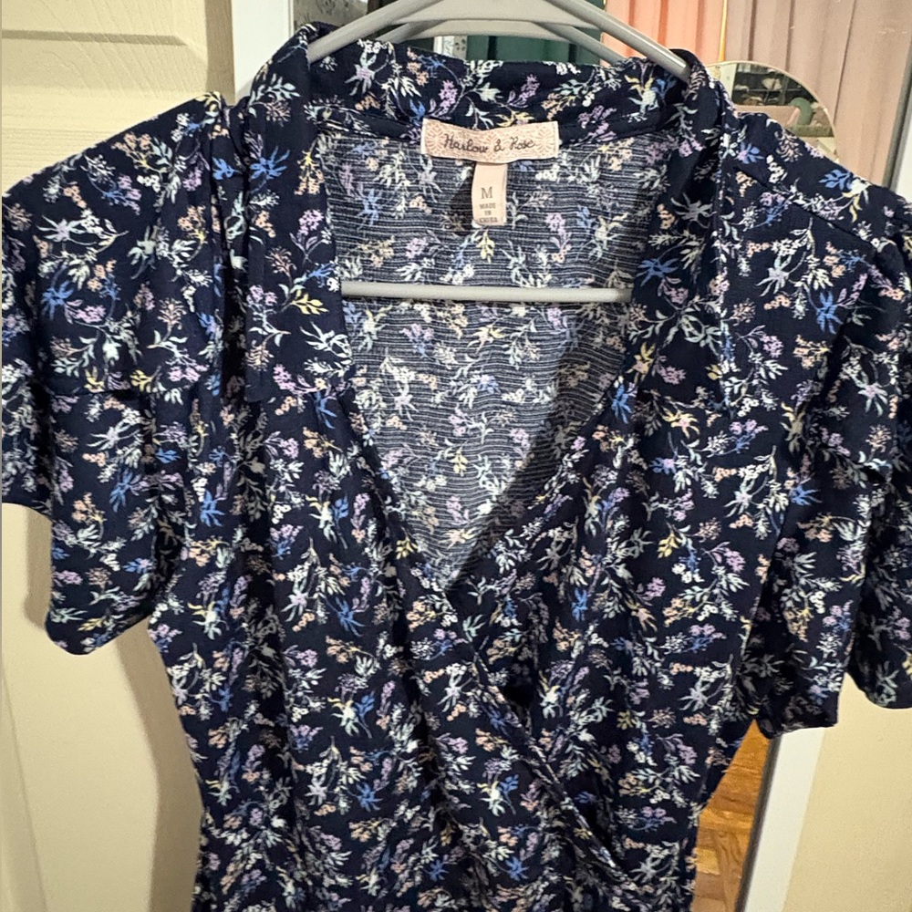 Women's Floral Top - Navy